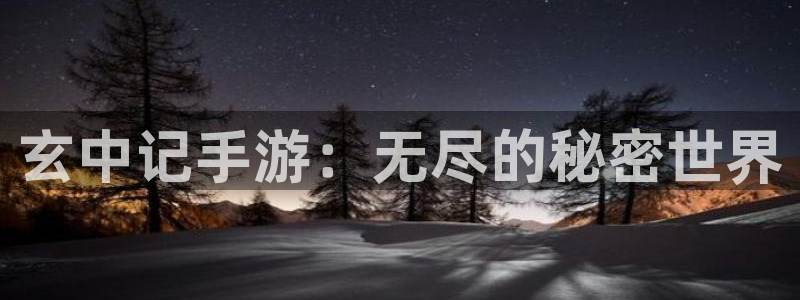 摩根娱乐网址：玄中记手游：无尽的秘密世界